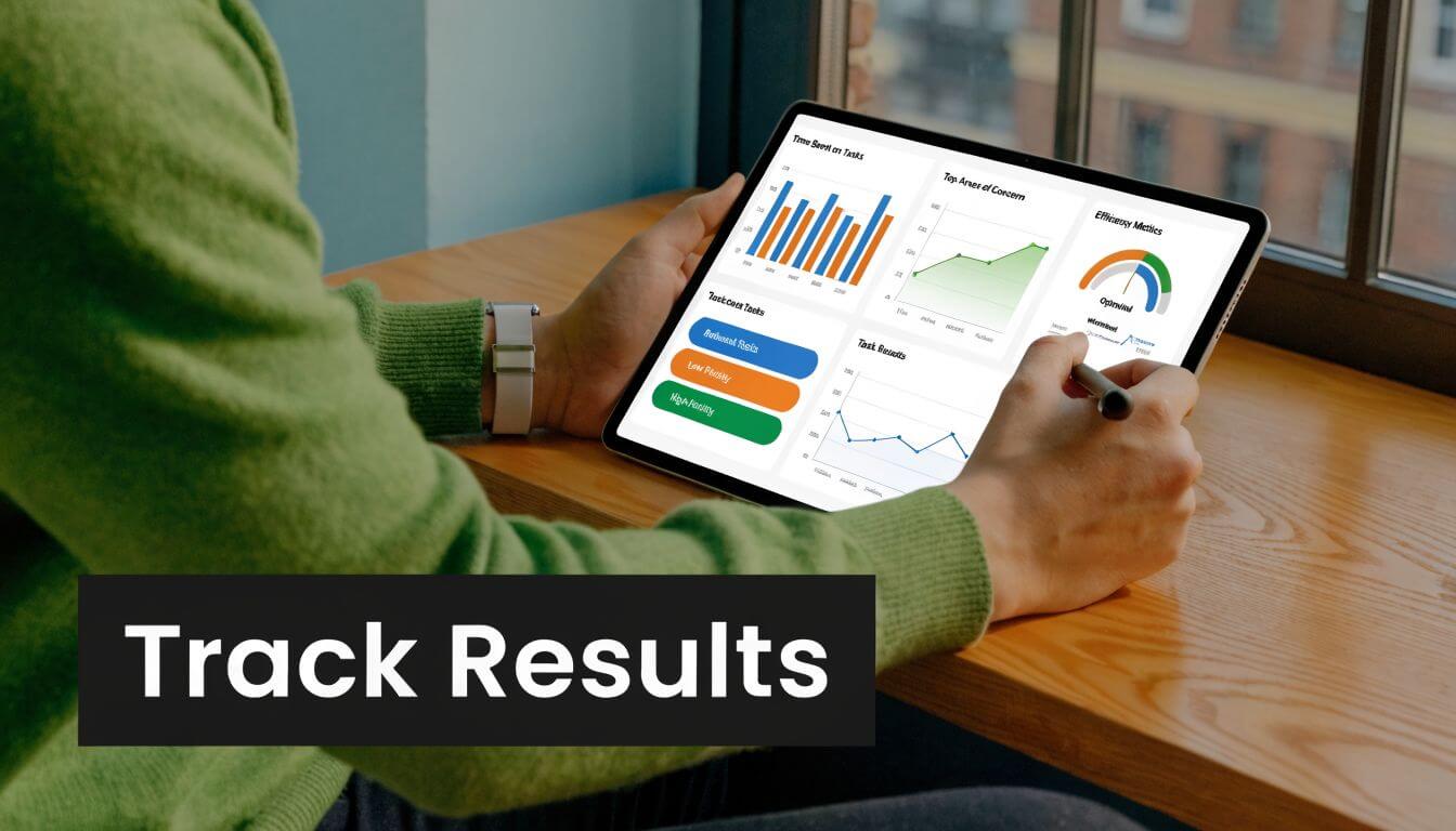 A person using a stylus on a digital tablet displaying various performance charts and business analytics.